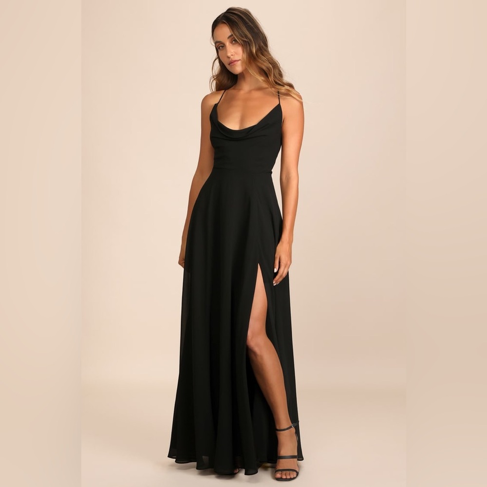Lulu's Black Maxi Dress
